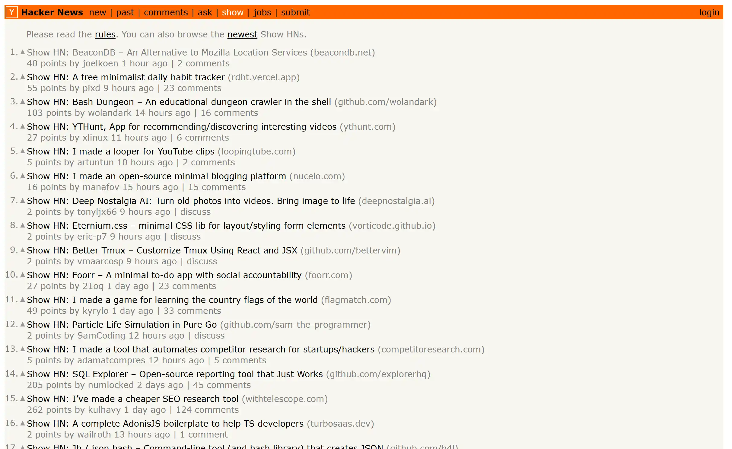YC Hacker News